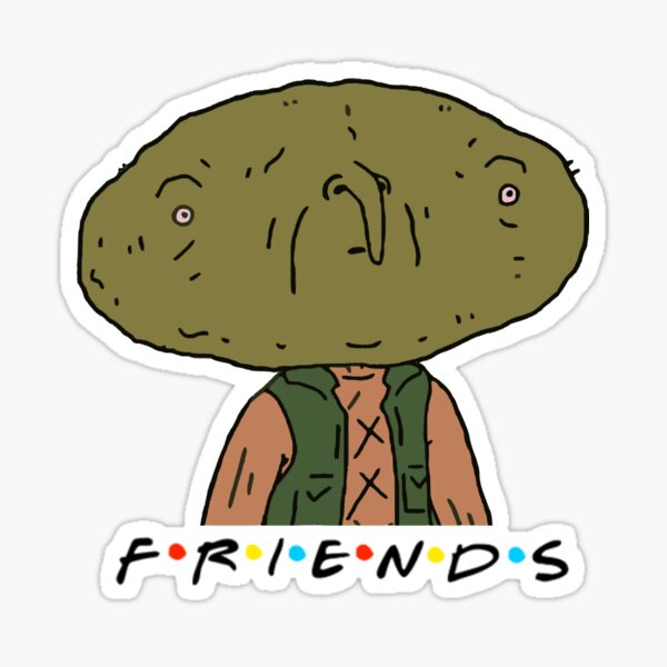 Cartoon Head Stickers Redbubble - cartoony head outline roblox