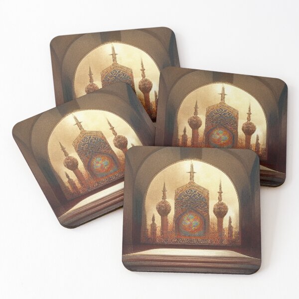Item preview, Painting of Al-Hamra Palace /castle and ancient Arab Islamic architecture designed and sold by MaissaArt.