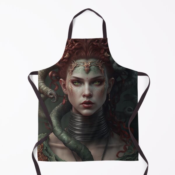 Item preview, Beautiful medusa with snakes and red hair designed and sold by ladarkepoque.