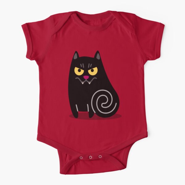 Cute Halloween Vampire Cat for Babies and Kids! Short Sleeve Baby One-Piece