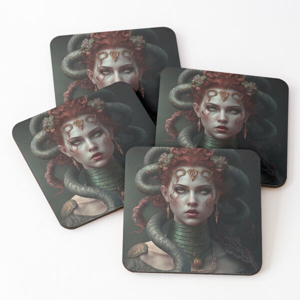 Item preview, Beautiful medusa with snakes and red hair designed and sold by ladarkepoque.