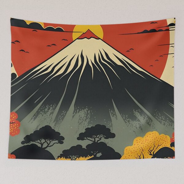 Item preview, Japanese Volcano Sunset designed and sold by JigglePeek.