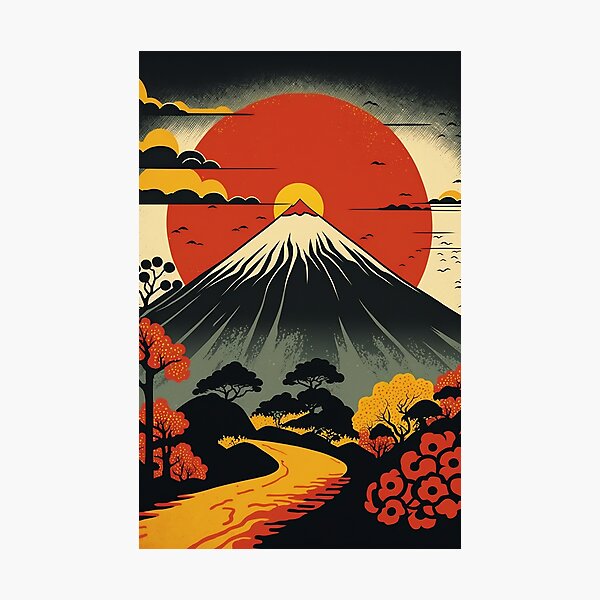 Item preview, Japanese Volcano Sunset designed and sold by JigglePeek.