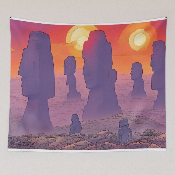 Item preview, Moai and Double Sunset at Valparadiso designed and sold by Parco-Mizzo.