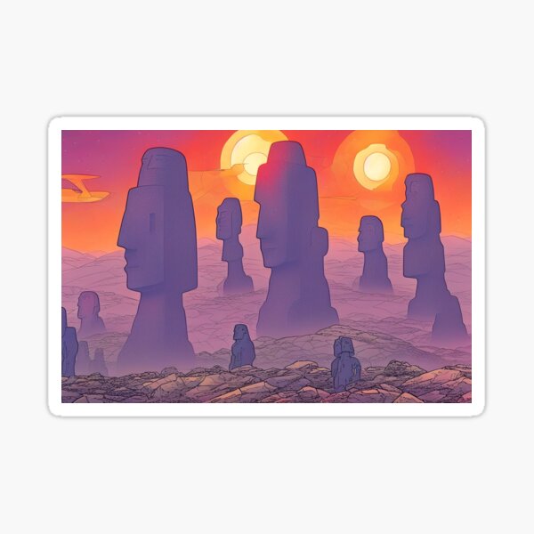 Moai Easter Island Head Statue Emoji Meme Sticker for Sale by CoryHarts