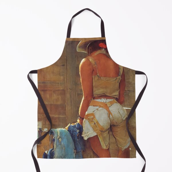 Item preview, Cowgirl Getting Ready for the Day from the Rear/ a Texas Gal designed and sold by No1Equestrian.