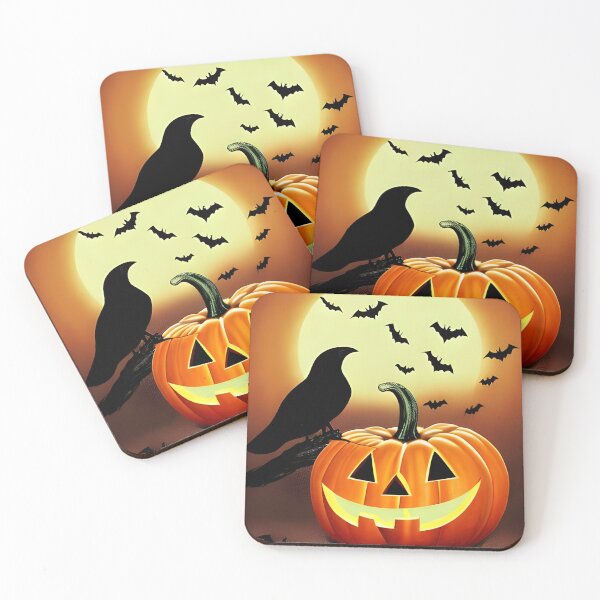 Item preview, Halloween pumpkin and crow designed and sold by The Love Quill.