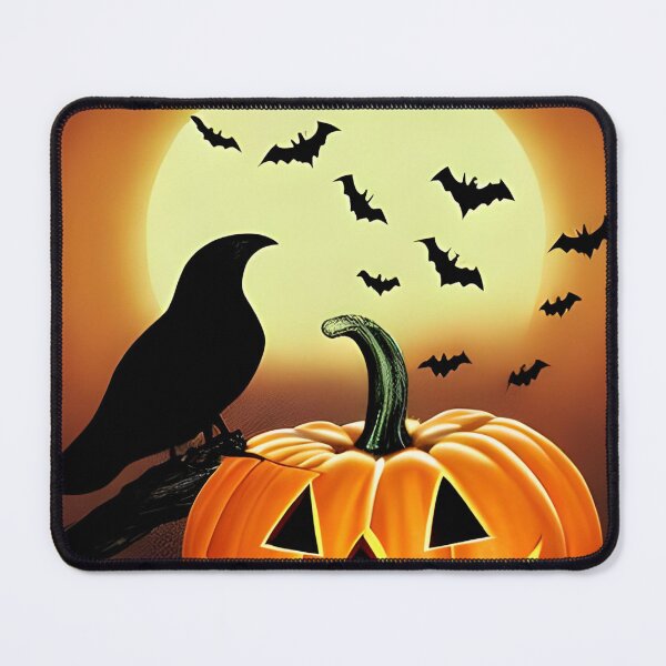 Item preview, Halloween pumpkin and crow designed and sold by The Love Quill.