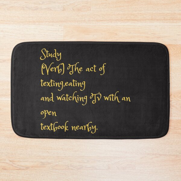 Item preview,  funny and awesome definition style saying trend The act of texting,eating  and watching Tv with an open textbook nearby. designed and sold by Mita ⭐⭐⭐⭐⭐.