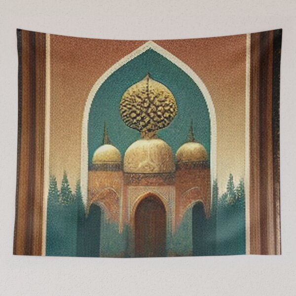 Item preview, Painting of Al-Hamra Palace /castle and ancient Arab Islamic architecture designed and sold by MaissaArt.