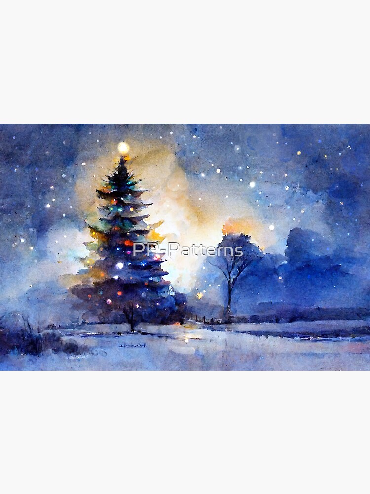 Watercolor Christmas Trees Vinyl