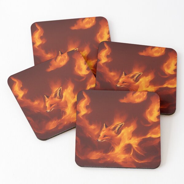 Item preview, Fox Standing Strong in Flames Digital Art designed and sold by DesignerKin.
