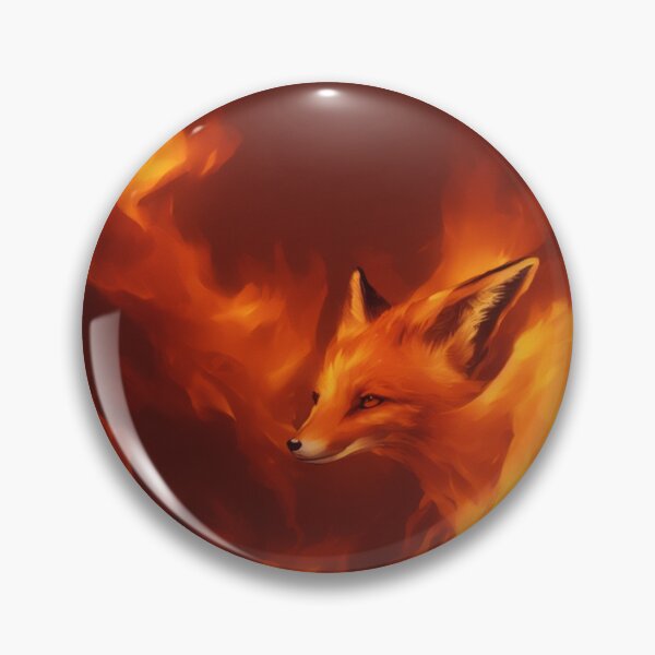 Item preview, Fox Standing Strong in Flames Digital Art designed and sold by DesignerKin.