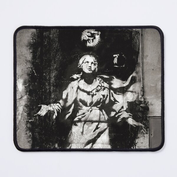 Quadri famosi, stampe su tela, posters vintage e arredo da parete - ツ  Legendarte - Stampa su tela - Madonna con la Pistola a Napoli, Banksy.  Copia di A. Manzotti - Quadro