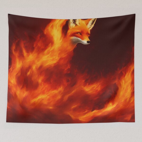 Item preview, Fox with a Body of Flames Digital Art designed and sold by DesignerKin.