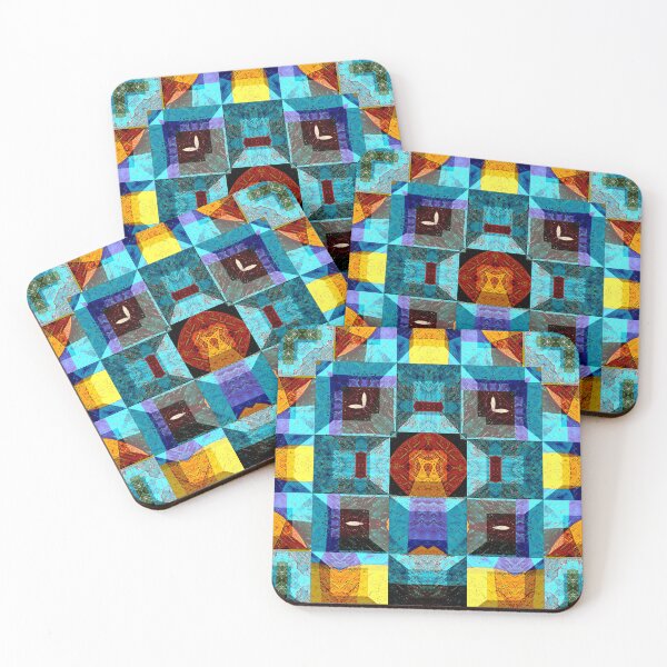 Item preview,  POWERFUL LUMINOUS RADIAL COSMIC LABYRINTH PATCHWORK -  SPIRITUAL AWAKENING CUBIC GEOMETRIC ART PATTERN IN DEEP* designed and sold by Ralek.