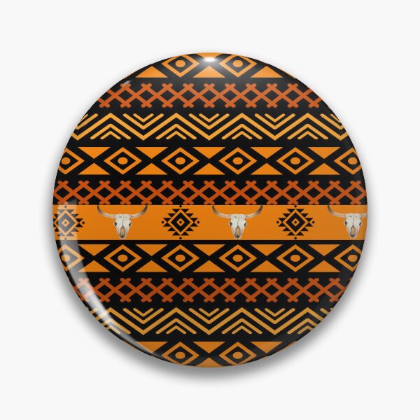 Item preview, Southwest Aztec Cow Scull In Shades Of Brown designed and sold by handsoftime2020.