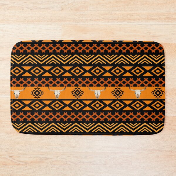 Item preview, Southwest Aztec Cow Scull In Shades Of Brown designed and sold by handsoftime2020.