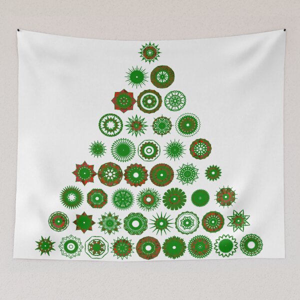 Item preview, Festive grande tree set unique design W9.1 designed and sold by fishpressink.