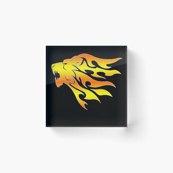 Item preview, lion face - scary lion face - golden lion designed and sold by mu-art.