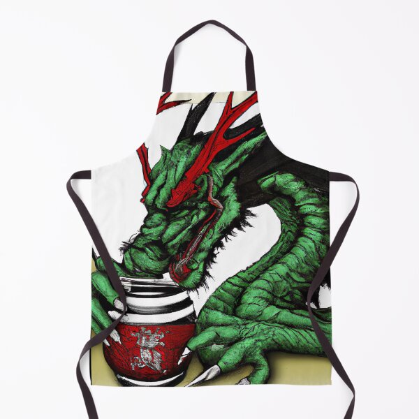 Item preview, Japanese art of a green dragon drinking wine. designed and sold by tiemistico.