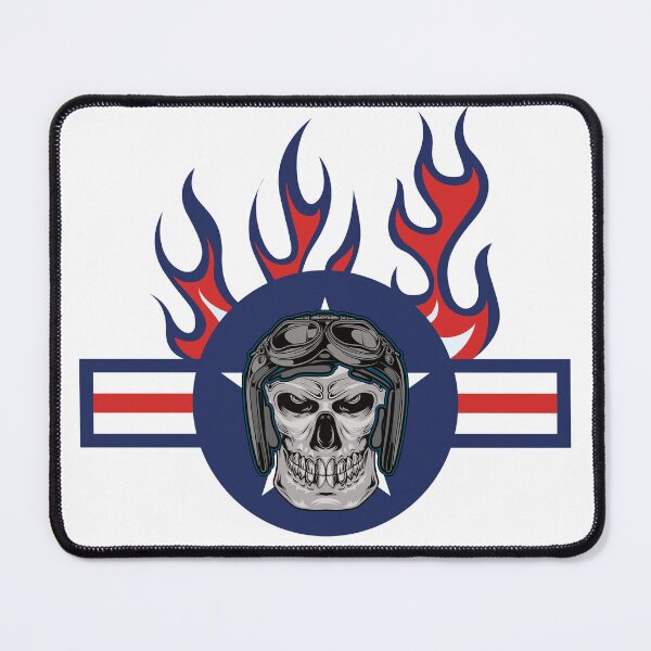 Item preview, Vintage WW2 Aircraft Insignia Airplane Pilot Helmet Skull designed and sold by CharJens.