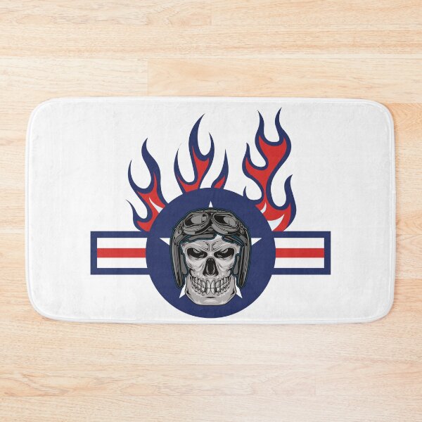 Item preview, Vintage WW2 Aircraft Insignia Airplane Pilot Helmet Skull designed and sold by CharJens.