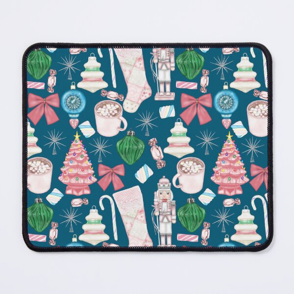 Item preview, Vintage Pink Xmas - Teal Blue designed and sold by HB Loves Crafts.