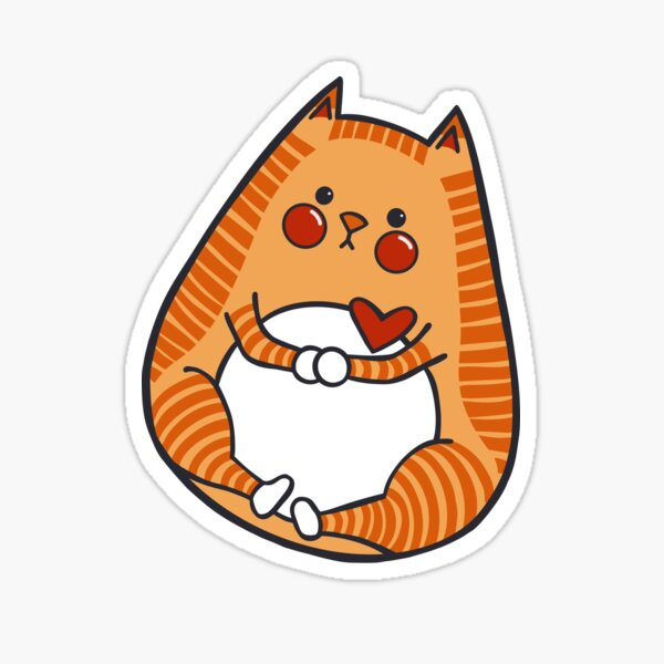 Round kitty Sticker