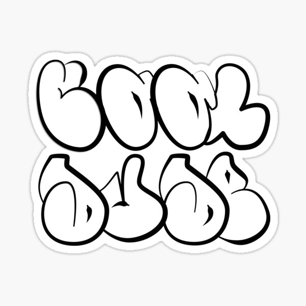 Cool Dude Written Old School Graffiti Style Sticker For Sale By Ojalafy Redbubble