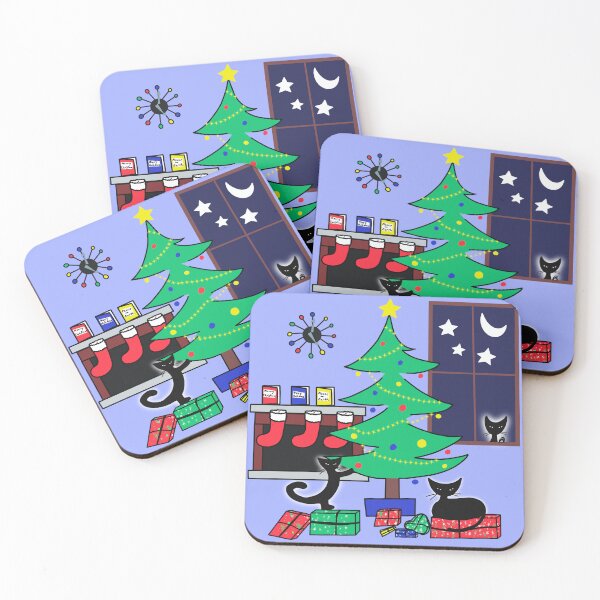 Item preview, Clock Copy of Atomic Cat Christmas! designed and sold by bramblewood56.