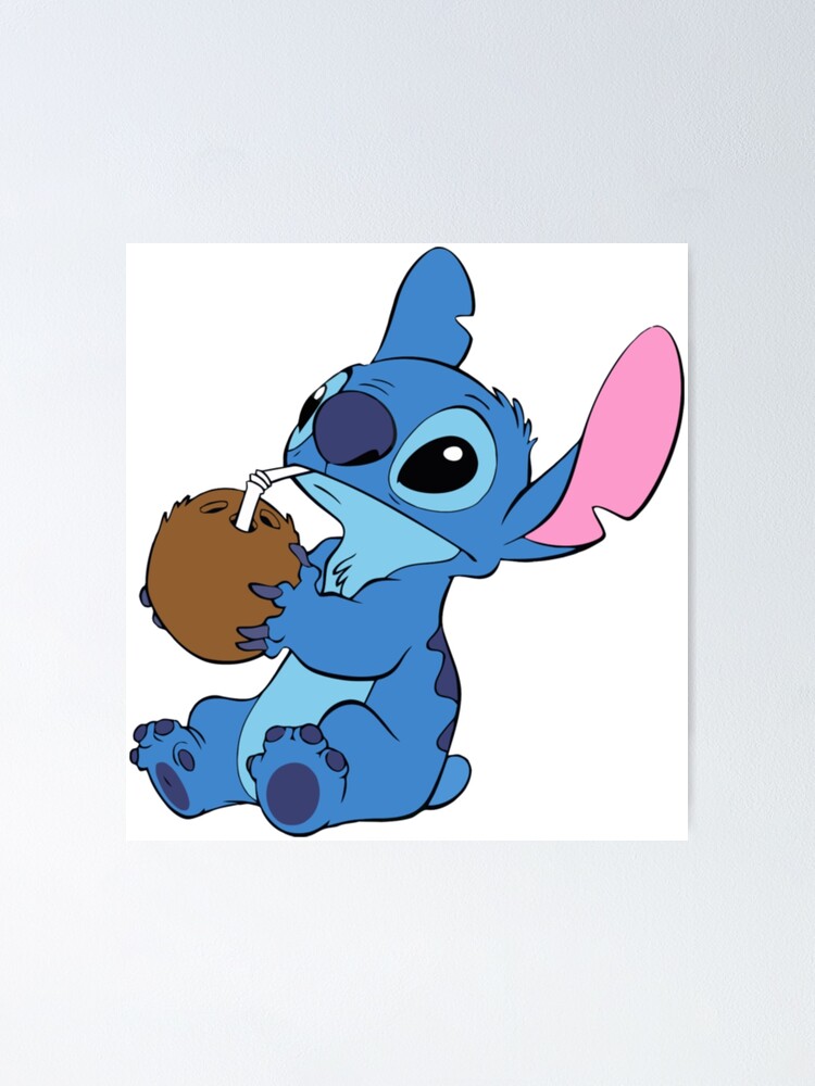 Stitch drinking coconut water