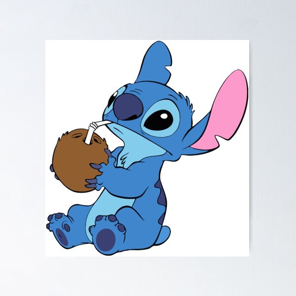 Stitch drinking coconut water