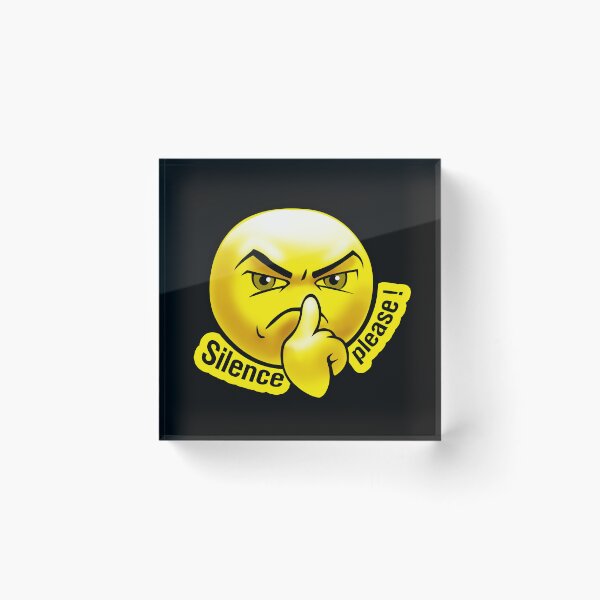 Item preview, Emoji Sad Face - Silence Please designed and sold by Digi Artworks Store.