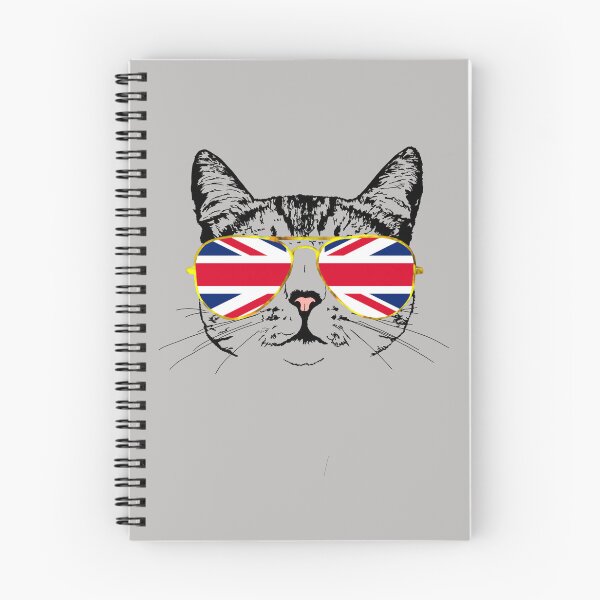 Item preview, Cat with UK Flag Gold Aviators designed and sold by LuxeHurricane.