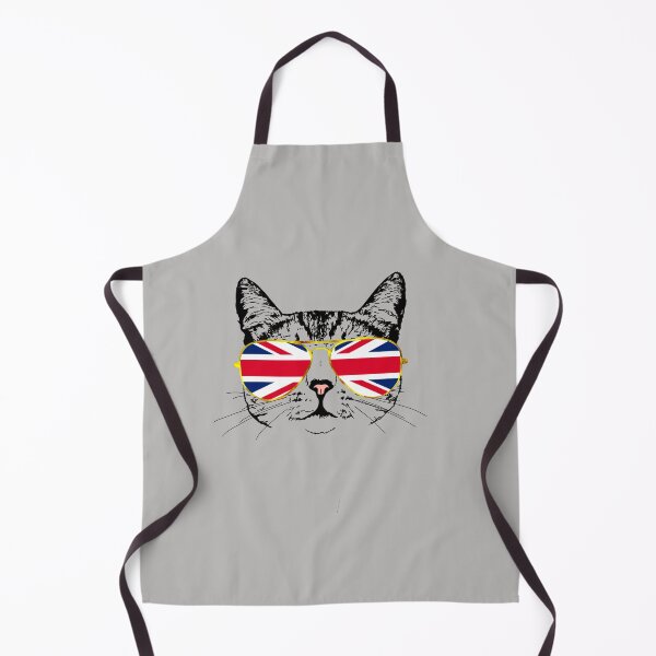 Item preview, Cat with UK Flag Gold Aviators designed and sold by LuxeHurricane.