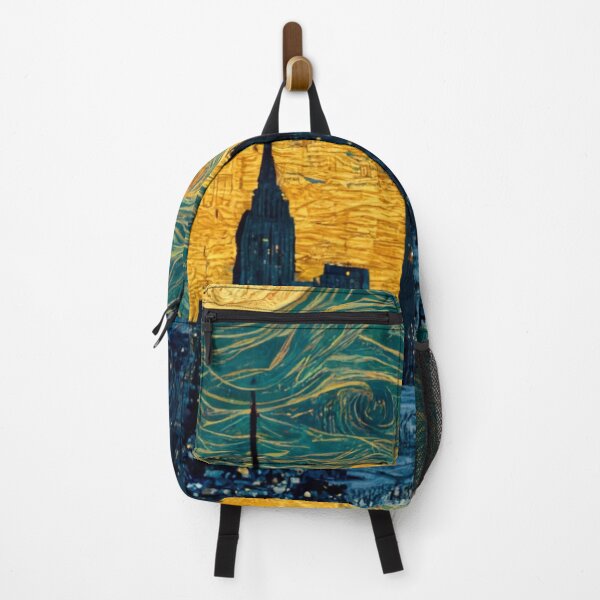 Artikelvorschau, Van Gogh Weihnachten in New York Gemälde Sternennacht Remake entworfen und verkauft von CandyDroidMerch.