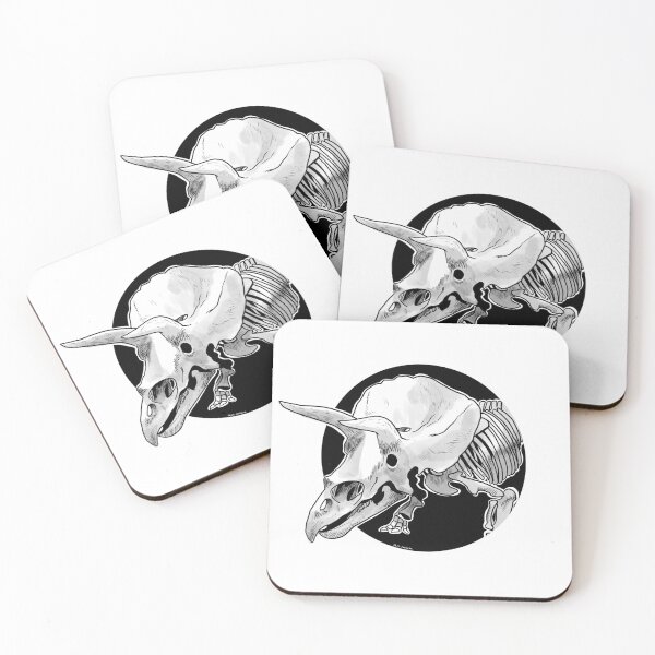 Item preview, Triceratops skeleton black designed and sold by Paleo-parallax.
