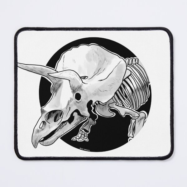Item preview, Triceratops skeleton black designed and sold by Paleo-parallax.
