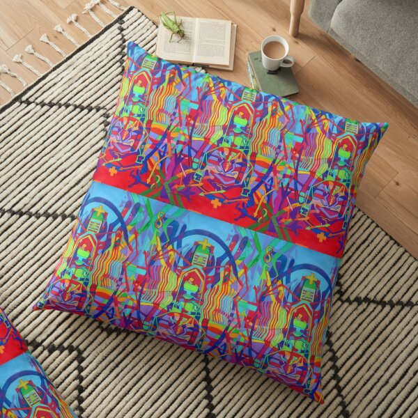 Eight Bones of the Spider Woman Floor Pillow