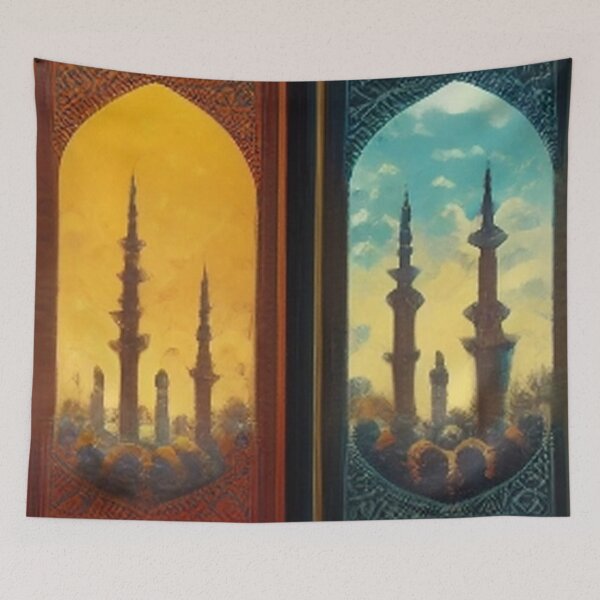 Item preview, Painting of  Palace /castle and ancient Arab Islamic architecture designed and sold by MaissaArt.