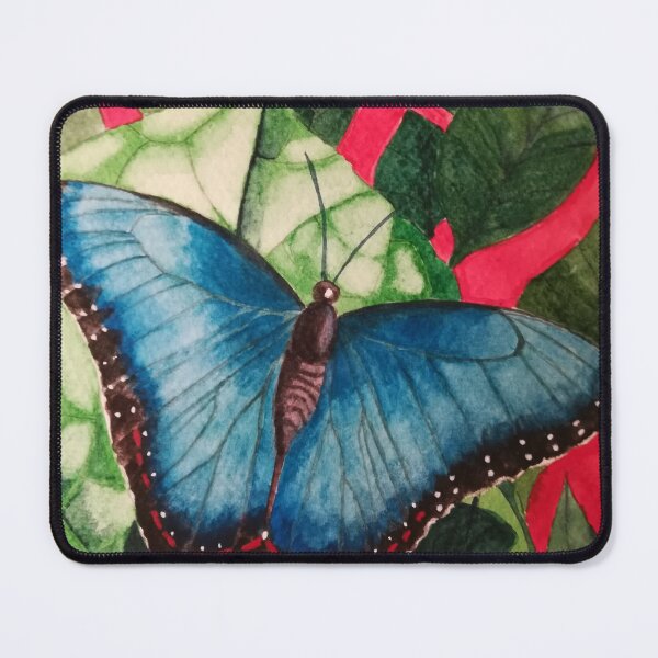Item preview, Blue morpho butterfly watercolour painting designed and sold by esvb.