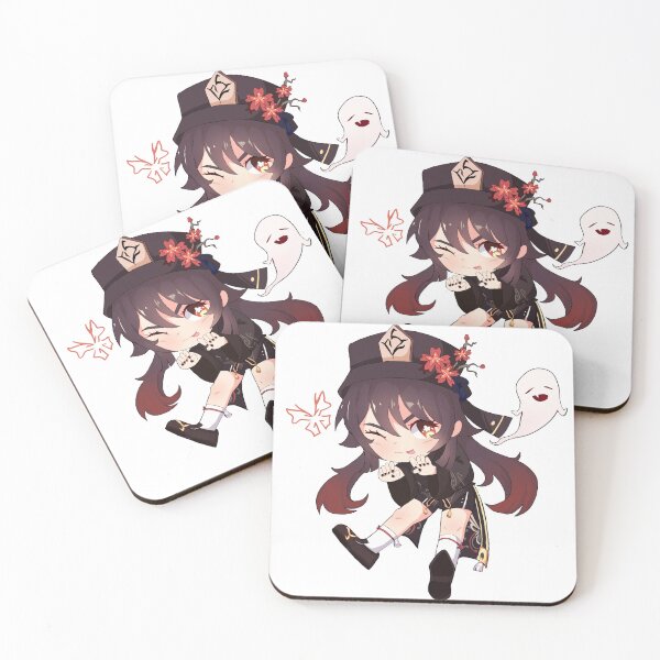 Artikelvorschau, Hu Tao Chibi Design - Genshin-Auswirkung entworfen und verkauft von GhostyWebs.