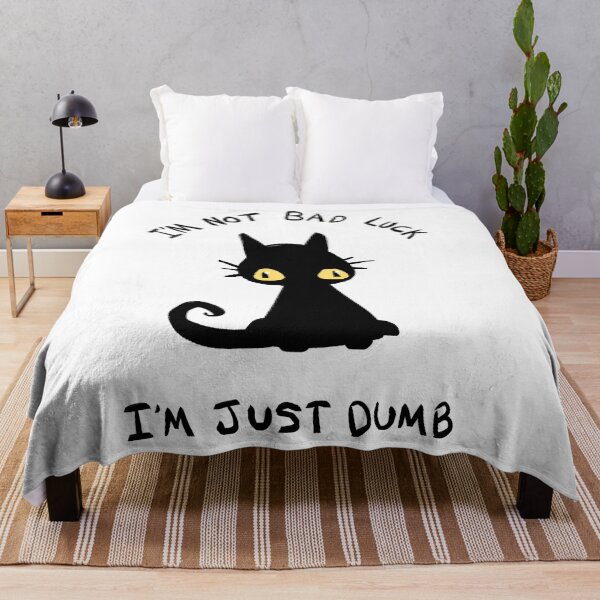 Item preview, I'm Not Bad Luck Black Cat designed and sold by BobbyMillsArt.