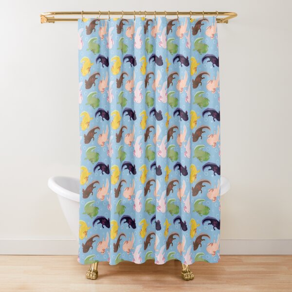 Axolotl Pattern Shower Curtain