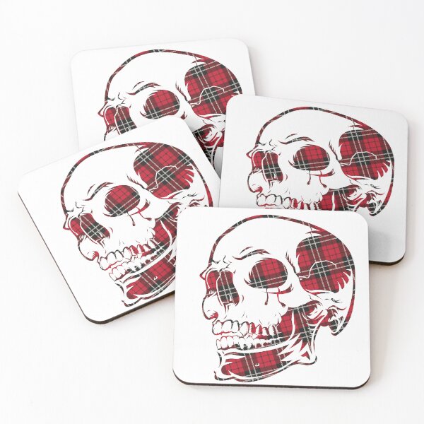 Item preview, skull tartan red - skull lover designed and sold by ladstudio.