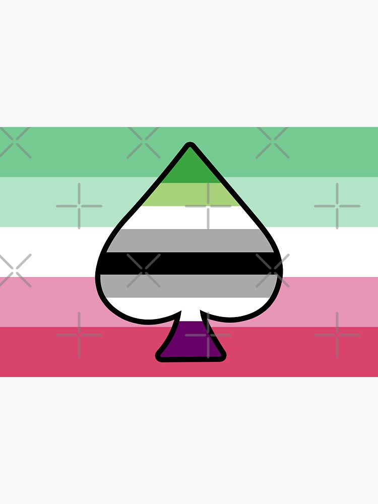 Aroace And Abrosexual Pride Flag With Ace Of Spades Sticker For Sale By Lunyssa Redbubble 7779