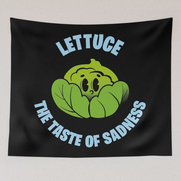 Item preview, Lettuce The Taste Of Sadness, vegan designed and sold by retrippy.