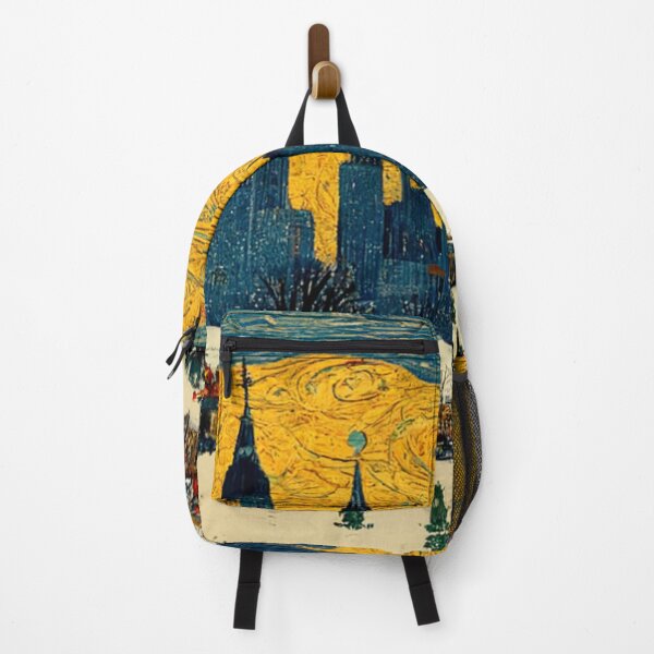 Item preview, Van Gogh Christmas In New York Painting Starry Night Remake designed and sold by CandyDroidMerch.