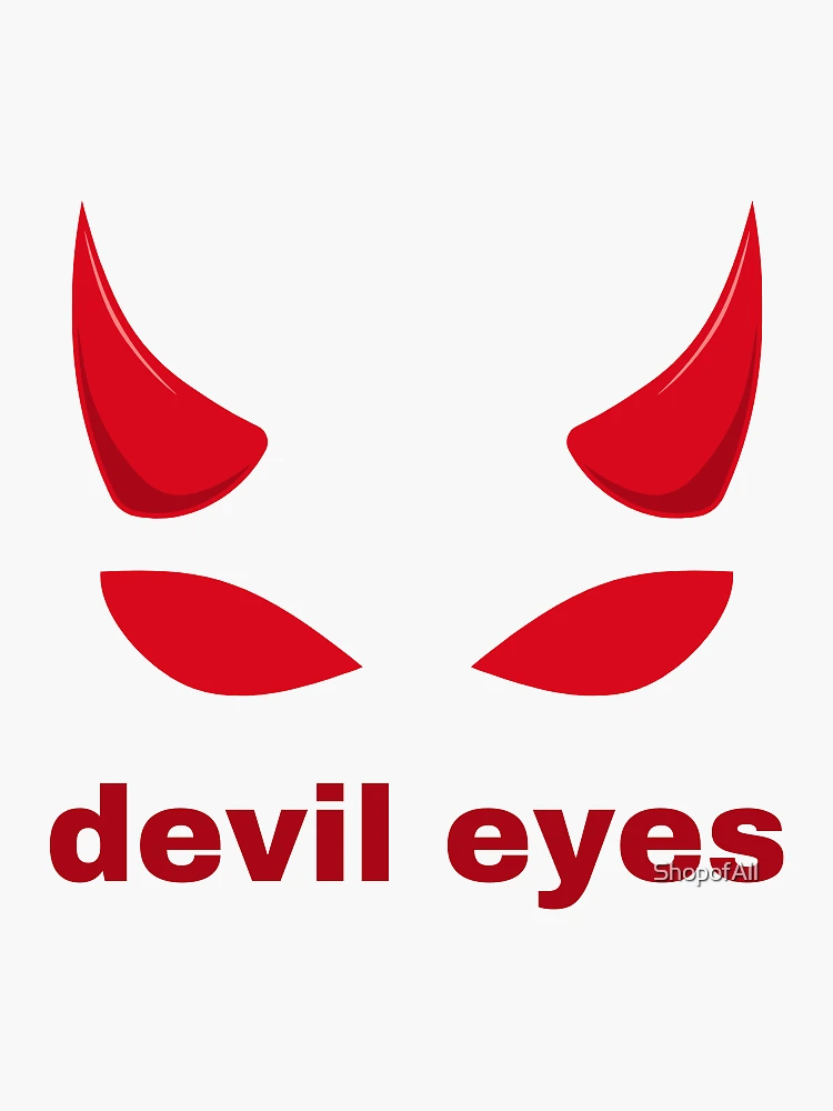 Devil eyes Sticker for Sale by ShopofAll